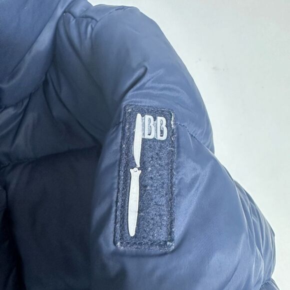 Rare Bomboogie Baby Pure Down Padding Jacket Size 9-12M Navy Blue Packets EUC - Picture 8 of 13
